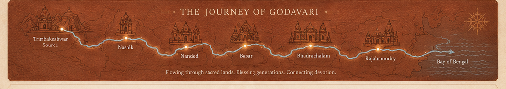 The Journey of Godavari Map